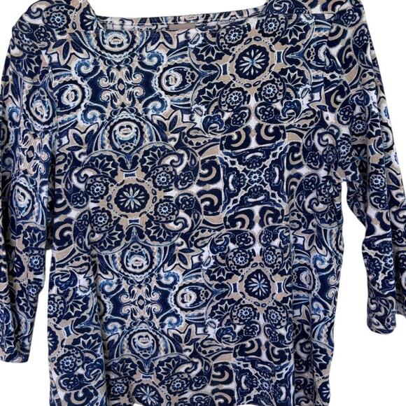 Chicos‎ Blue Print Shirt - Picture 2 of 4